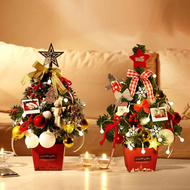 Mini Christmas Tree Xmas Tabletop Artificial Ornament Party Home Decoration Gift