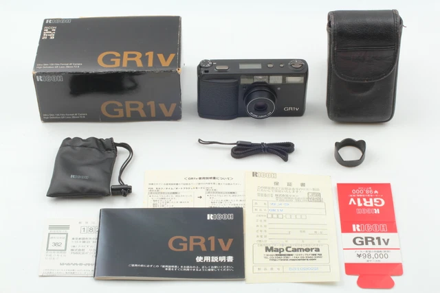 LCD Works [Near MINT in Box] Ricoh GR1v GR-1v Black 35mm Film Camera case JAPAN 3