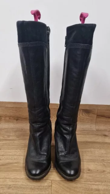 TIMBERLAND BLACK KNEE High Boots UK 7.5 Earthkeepers READ Leather Suede ...
