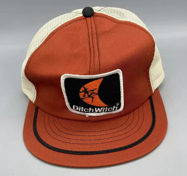 Ditch Witch Trucker Hat Cap SnapBack Mesh Made In USA Swingster Vintage