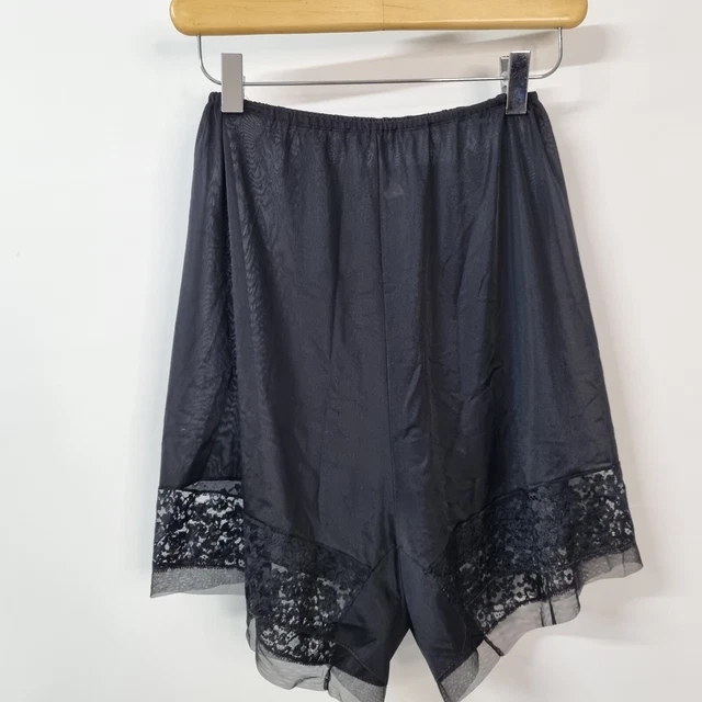 VINTAGE VAN RAALTE PETTIPANTS BLOOMERS Black Sheer PANTIES nylon 1960s
