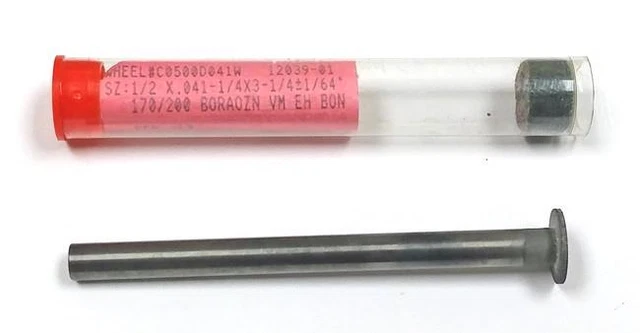 1/2" x .041" CBN 170/200 Grit Grinding Wheel 1/4" x 3-1/4" Shank