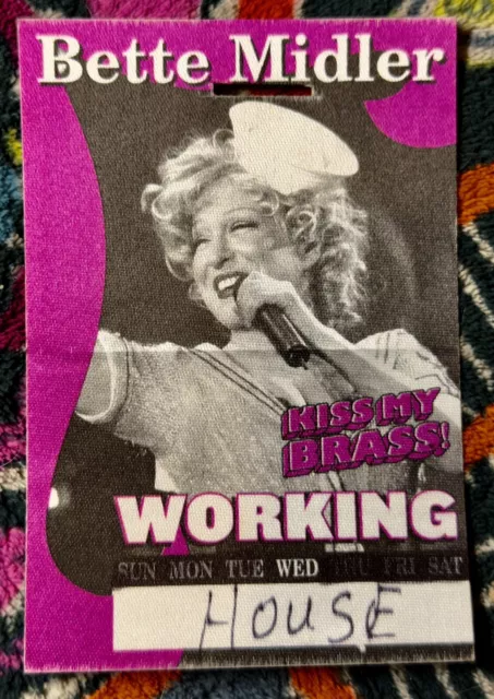 Bette Midler - Kiss My Brass Tour - 2004-2005 - Working Backstage Pass