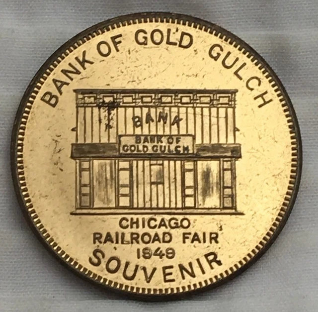 1949 Chicago Railroad Fair Bank Gold Gulch Continental Illinois National Medal