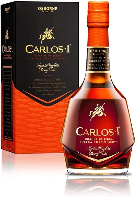 Carlos I Brandy De Jerez Con Confezione Regalo, 700Ml
