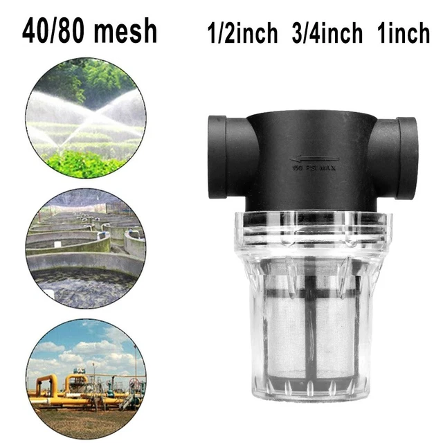 Lyrlody Filtre D'Irrigation à Écran 120 Mailles 130 Microns - Filtre à Disque Pour Arrosage Goutte à Goutte Jardin
