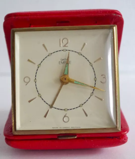 Alarm Table Travel o Clock Smiths Empire Made in Great Britain