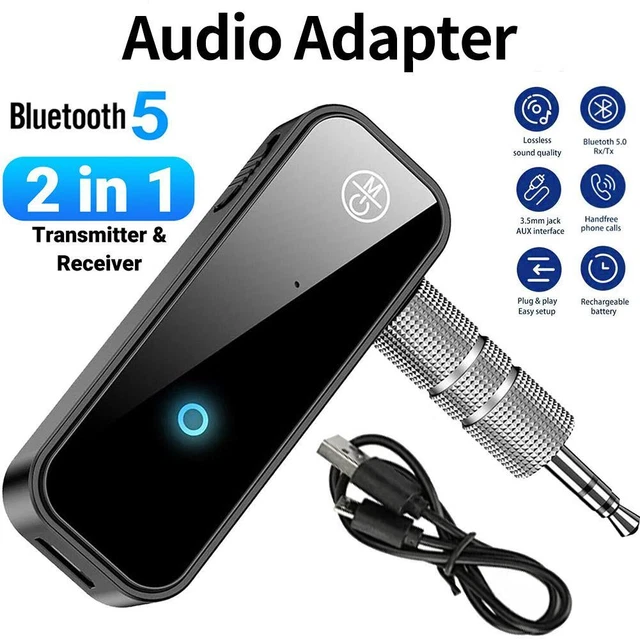 2IN1 BLUETOOTH 5.0 Transmitter Receiver USB Wireless 3.5mm Audio