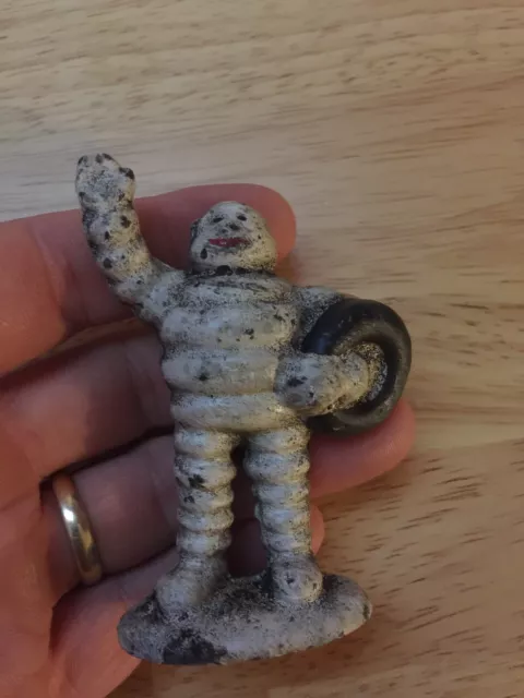 Michelin Tire Man Cast Iron Collector Paperweight Patina Goodyear Cooper Dealer