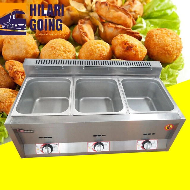 Commercial Propane Deep Fryer Countertop 12/18L Gas Fryer 2/3 Well LPG Gas Fryer
