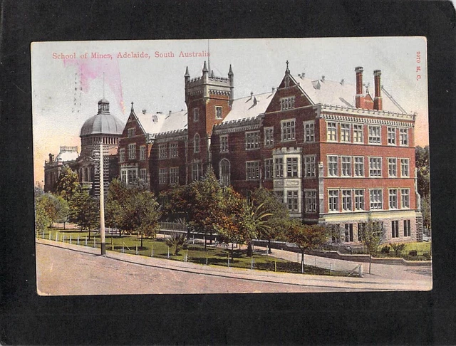 B2069 Australia SA School of Mines Adelaide PU1907 vintage postcard