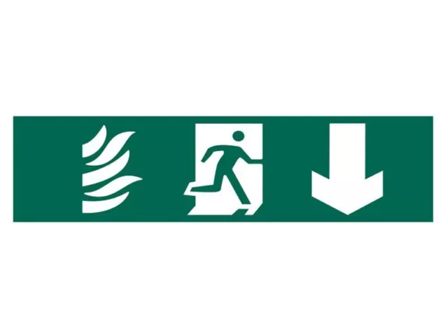 Scan - Running Man Arrow Down - PVC 200 x 50mm