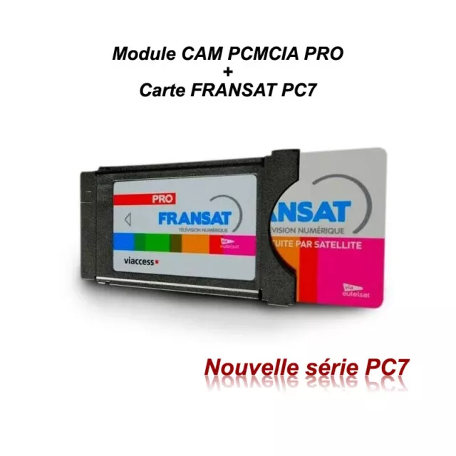 Module CAM PCMCIA PRO + Carte FRANSAT PC7 pour Collectivité Immeuble Habitat