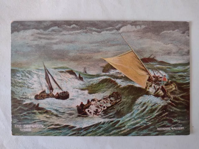 Postcard -The Shipwreck, Turner -National Gallery, Misch & Stock's Great Masters