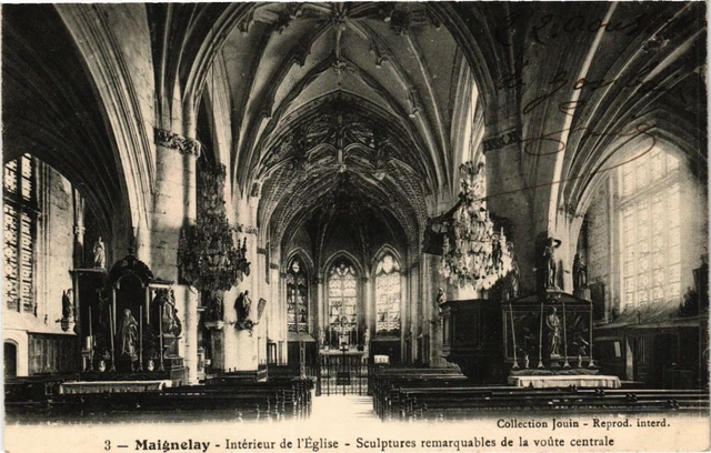 CPA AK MAIGNELAY - Intérieur de l'Église Sculptures remarquables (423397)