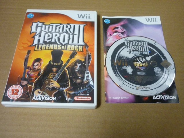 Chitarra Hero Iii Legends Of Rock Nintendo Wii Gioco In Scatola Con Manuale