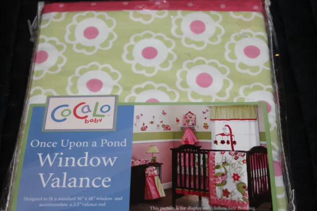 CoCaLo Baby Once Upon a Pond Window Valance baby girl nursery pink green