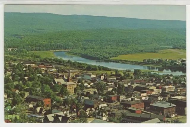 NY Postcard Port Jervis Aerial View - Orange County, New York c1960s vintage W