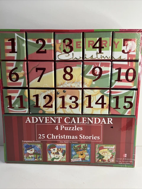 Calendario de Adviento ~ 4 Rompecabezas ~ 25 Cuentos de Navidad ~ Nuevo