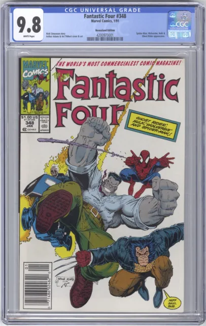 Fantastic Four #348 Newsstand Edition CGC 9.8 HIGH GRADE Marvel Spider-Man Hulk