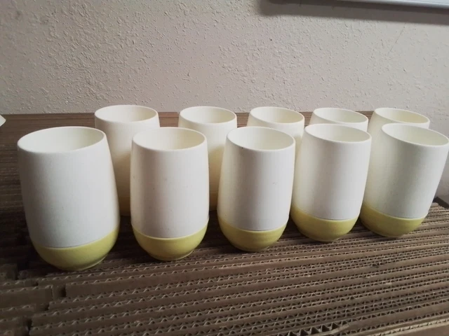 Vintage Insulated Yellow Plastic Vacuum Tumblers 10 PCs Retro Vacron Bopp-Decker