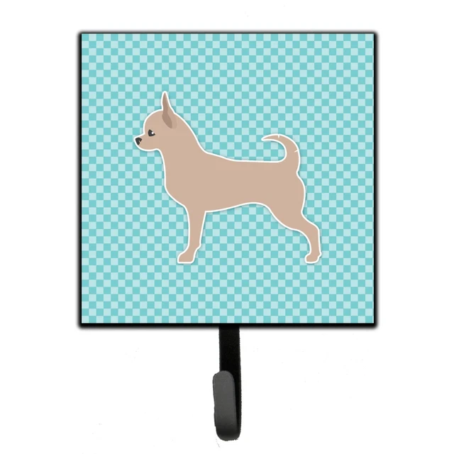 "Caroline's Treasures Chihuahua Checkerboard Blue Leash or Key Holder BB3750S...