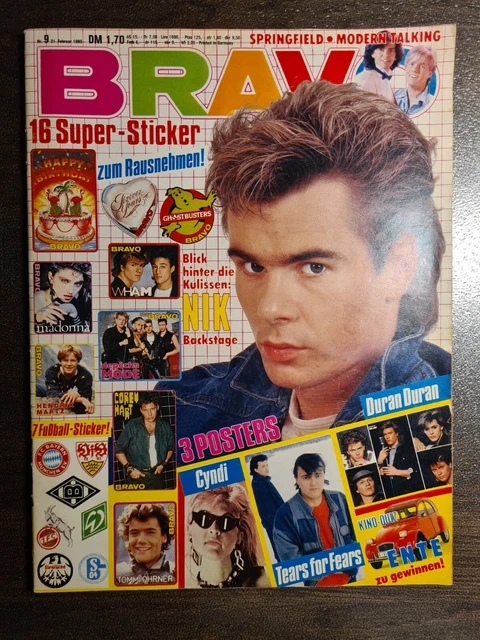 BRAVO 09/1985 Heft Komplett - Modern Talking, Wham, Scorpions, Billy Idol - Top!