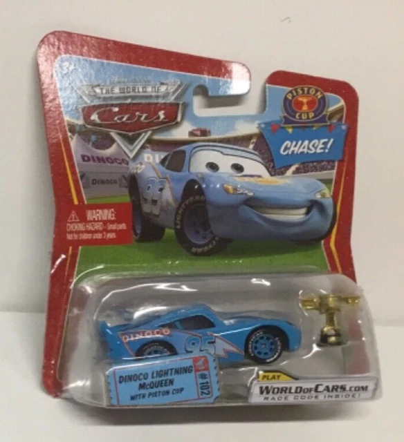 MATTEL PIXAR CARS Chase Dinoco Lightning McQueen Piston Cup New Opened ...