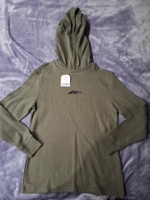 Bnwt Next Boys Khaki Hooded Jumper Age 9 Years