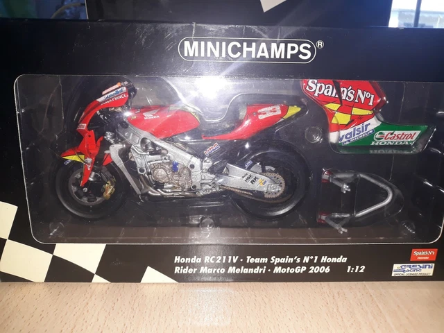 Miniature Moto GP Minichamps 1/12 - Honda RC211V Melandri 2006