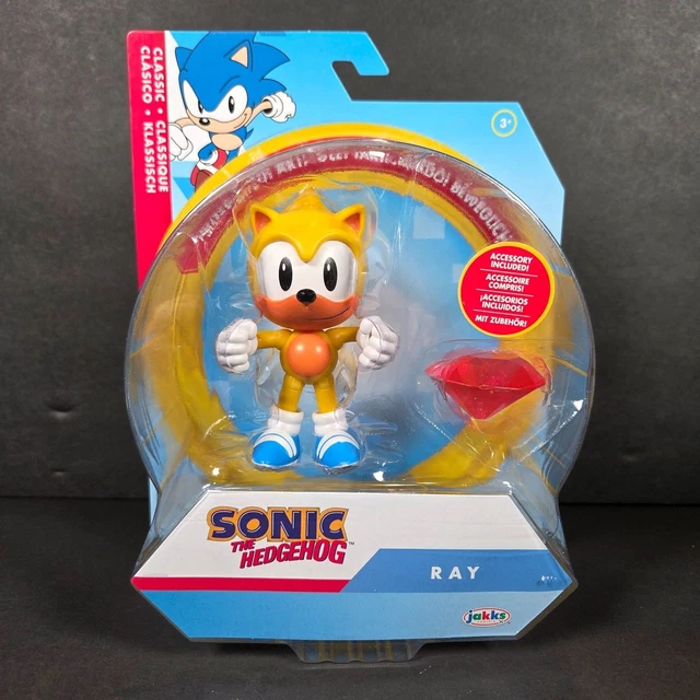 JAKKS PACIFIC SONIC the Hedgehog 4" Classic Ray Figure with Red Chaos ...