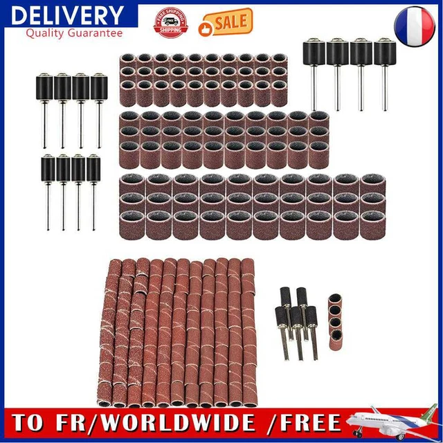 1 Set Wood Metal Grinding Kit Woodworking Sanding Drum Kit for Drill Bit