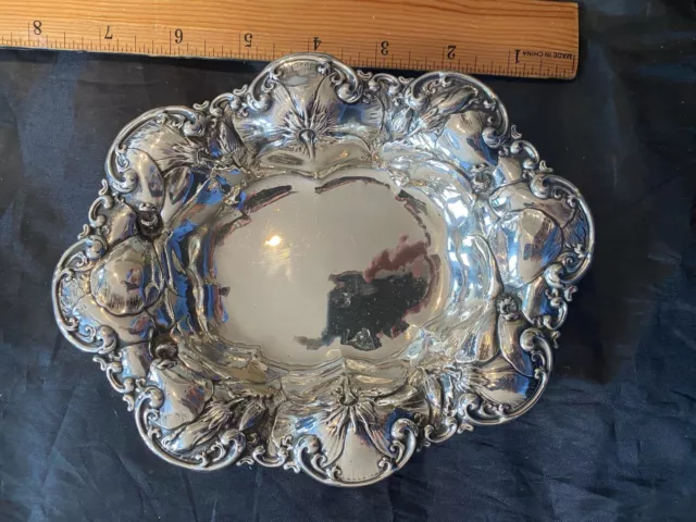 Whiting Sterling Silver 7" Oval Bowl  Candy Mints Or Other Great Shape Era 1900