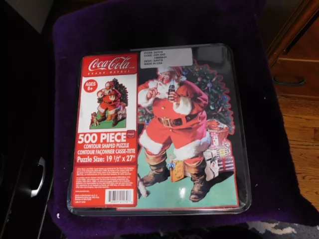 Coca Cola Santa Claus Puzzle Tin Coke Christmas Jigsaw Puzzle 500 Pieces Sealed