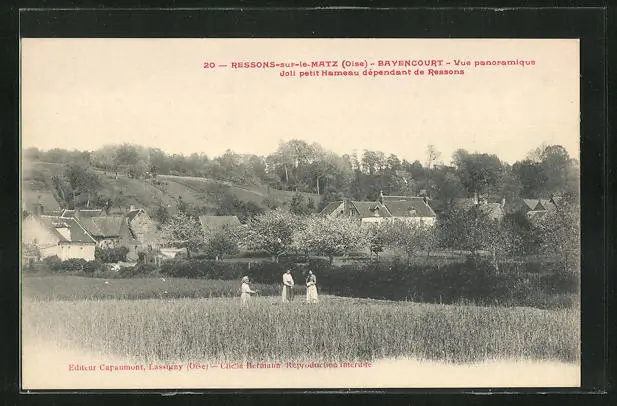 CPA Ressons-sur-le-Matz, Bayencourt, panoramic view, pretty little hamlet depended