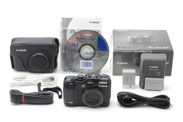 【NEAR MINT in Box / w Case】Canon PowerShot G12 10.0MP Digital Camera From JAPAN