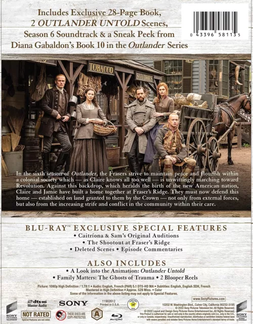 Outlander Saison Six 6 ( U.S.Sortie Blu-Ray Ensemble, Limité COLLECTOR Edition) 3