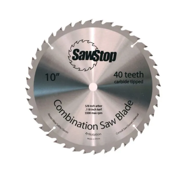 Sawstop CNS-07-148 10" 40 Tooth Combination Table Saw Blade New