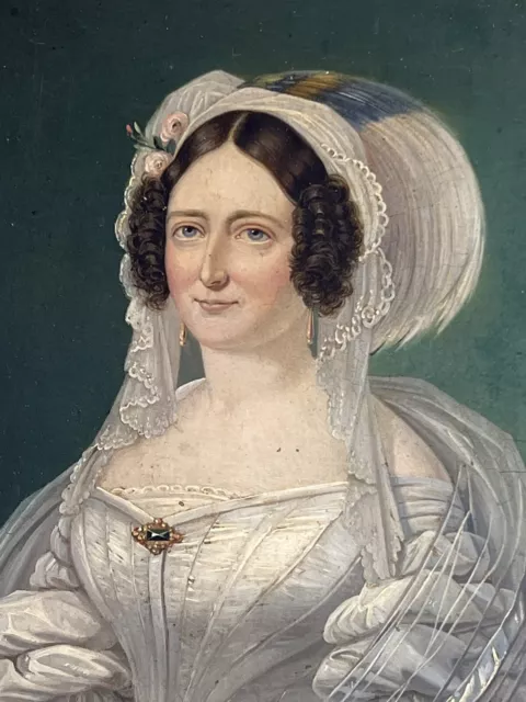 EMPIRE  / BIEDERMEIER GEMÄLDE  FRAUENPORTRAIT Um 1830