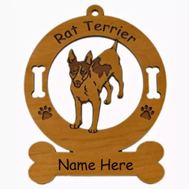 Rat Terrier Standing Forward Dog Ornament Personalized With Your Dogs Name 3805