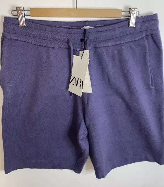 Pantaloncini da uomo Zara taglia XL lilla reg fit nuovi Exc Cond nuovi con etichette