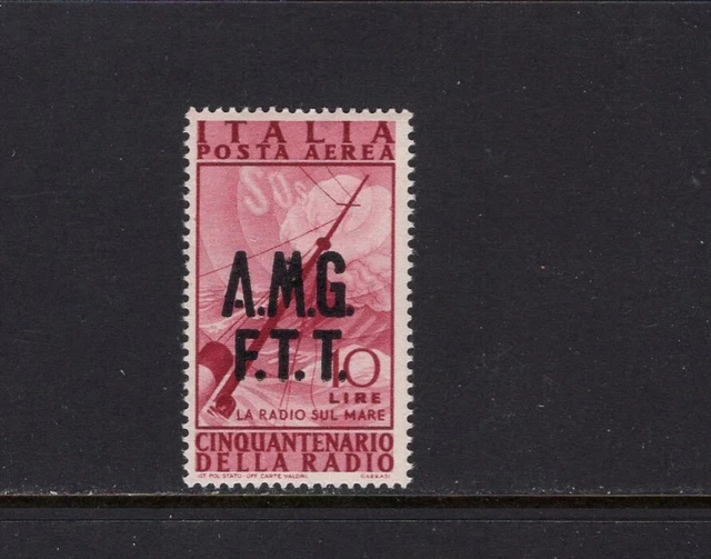 Italy Trieste 1947 35 I RADIO AT SEA AIR POST MNH SC C8