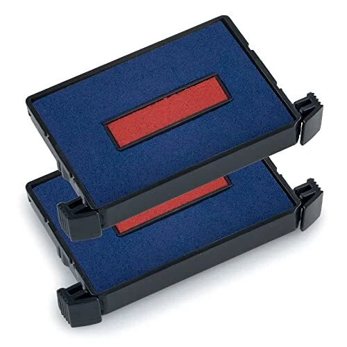 Trodat Replacement Ink Pads 6/4750/2 - Pack of 2 - Red/Blue - for Red / Blue