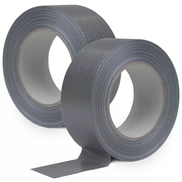 3 Rollen 48 mm x 50 m Gewebeband Panzertape Klebeband Steinband Tape Silber