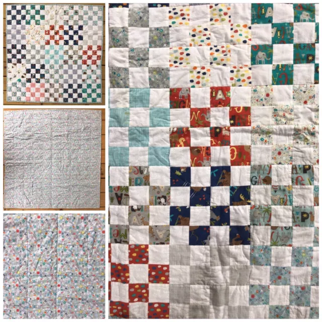 Handmade Baby Quilt Blanket Patchwork 38"x 38" Bedtime Baby Made In KY Beautiful