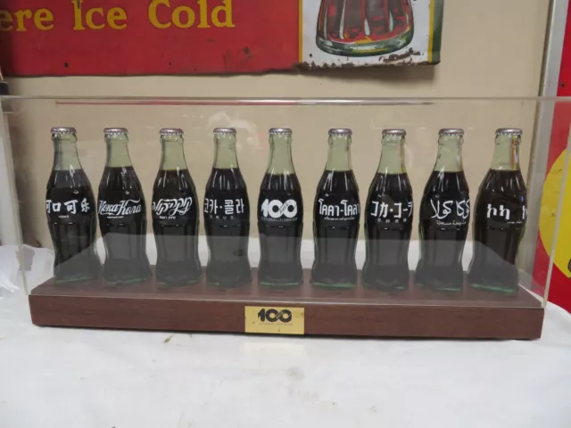 1986 Coca Cola 100th Centennial Celebration International 9 Bottle Set