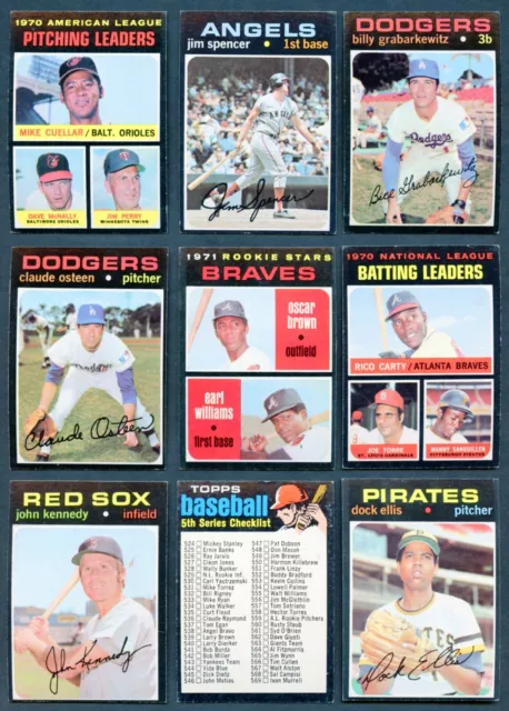 Lot of (550) 1971 Assorted Topps Baseball VG to EXMINT *GMCARDS*