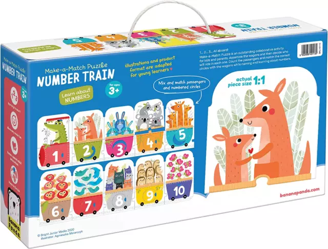 Make-A-Match Puzzle Number Train - Includes 30 Large Pieces for Learning Numb... 3