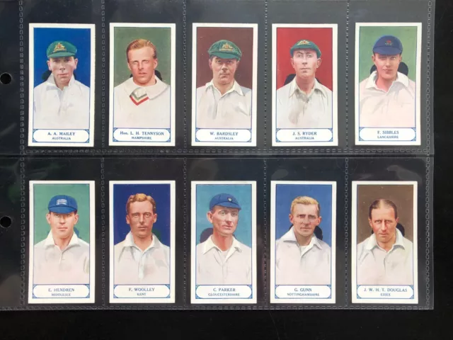 25 Pattreiouex Cigarette Cards Cricketers Series