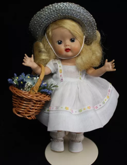 NANCY ANN Storybook MUFFIE Vintage Blonde 1953 Doll LOVELY w/Basket
